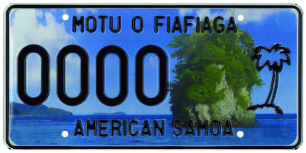 American Samoa License Plate Design American Samoa License Plate Design