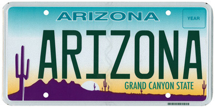 Arizona License Plate Design Arizona License Plate Design