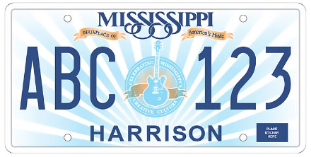 Mississippi License Plate Design Mississippi License Plate Design
