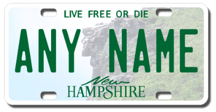 New Hampshire License Plate Design New Hampshire License Plate Design