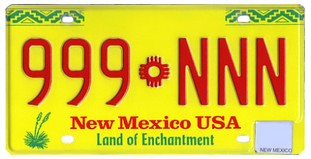 New Mexico License Plate Design New Mexico License Plate Design
