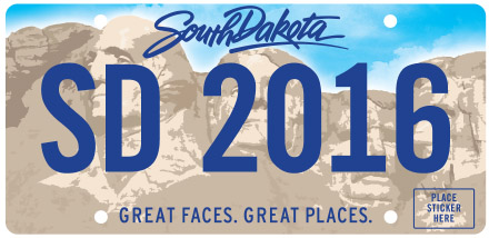 South Dakota License Plate Design South Dakota License Plate Design